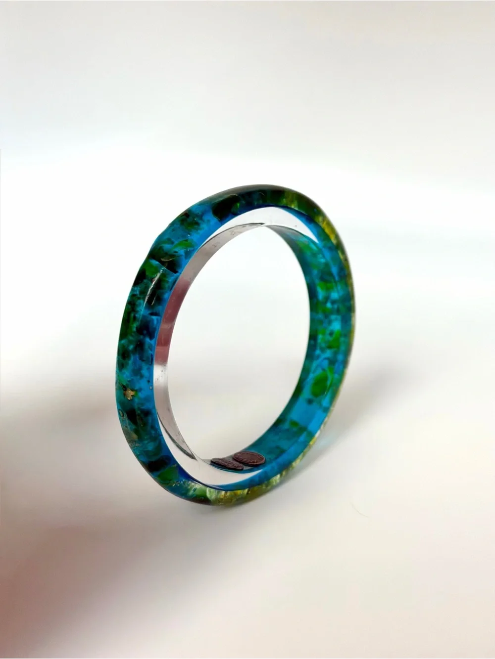 Vintage Angelo Tarlazzi La Porte Bleue Lucite Bangle 1980s